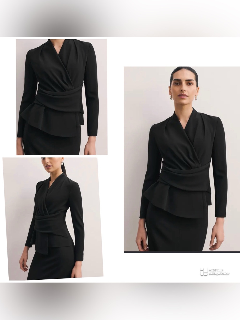 The Fold Belleville Clever Crepe Top/ Blazer size 2